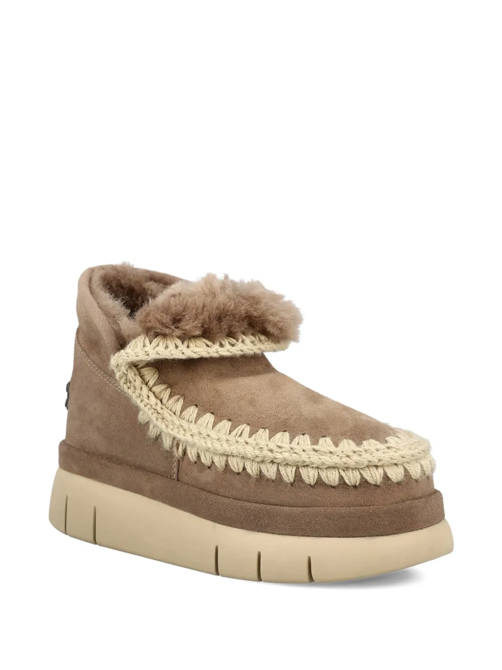 Mou Bounce suede ankle boots Brown