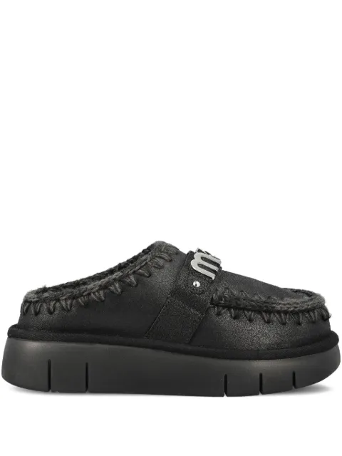Mou Bounce logo-plaque braided-trim sandals
