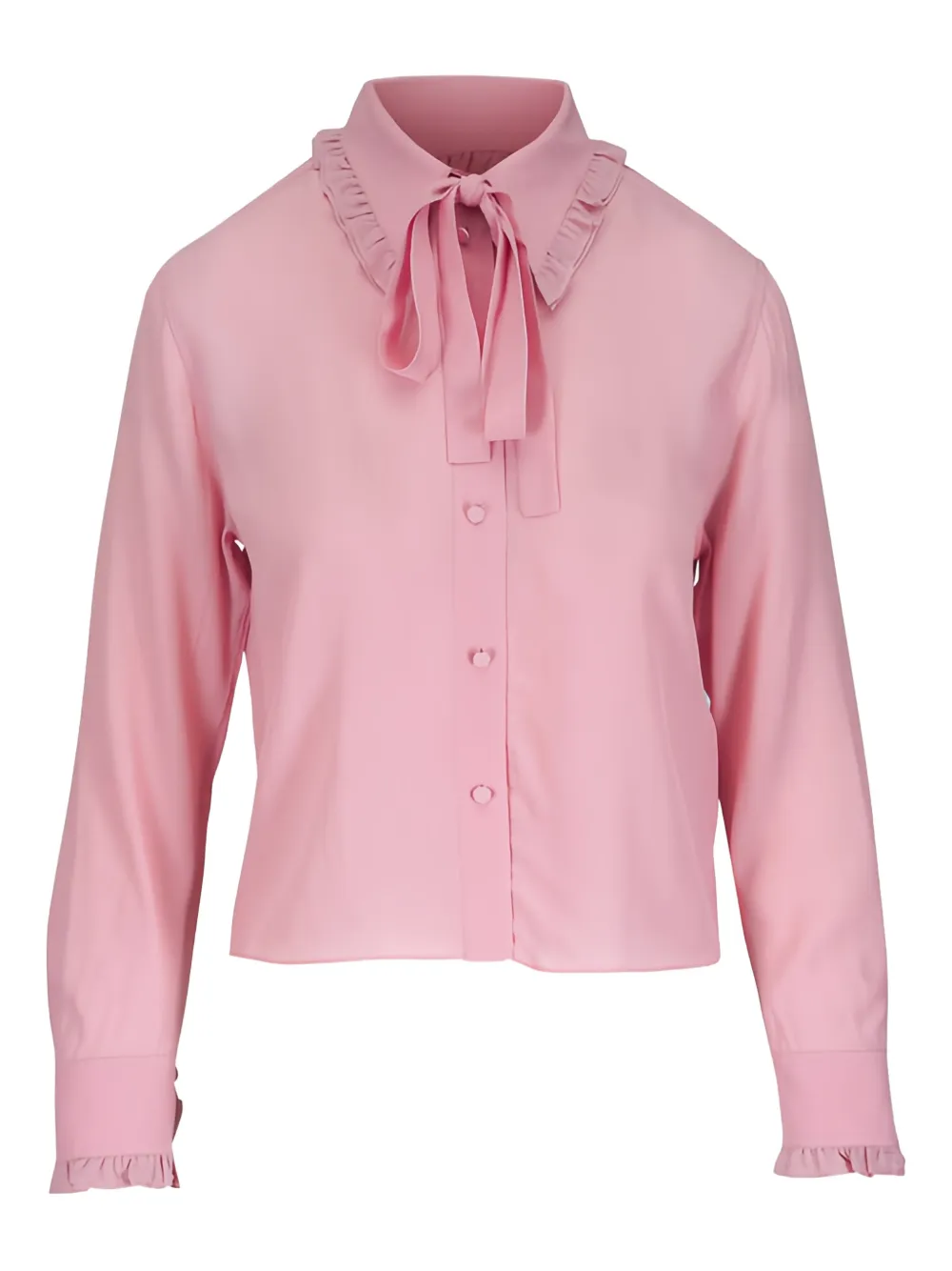 Dorothee Schumacher Soft Vibes ruffled tie shirt - Rosa