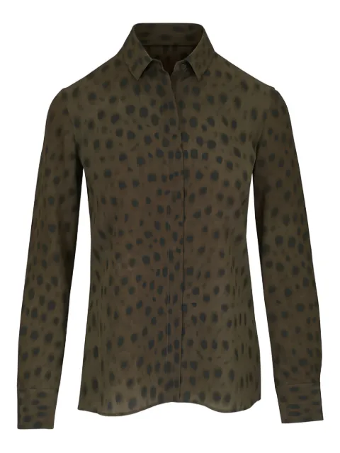 Akris Punto leopard-print silk shirt