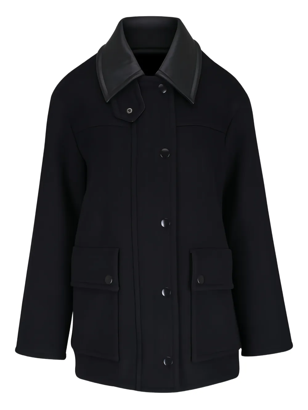 Akris Punto snap-fastening pocket coat - Black