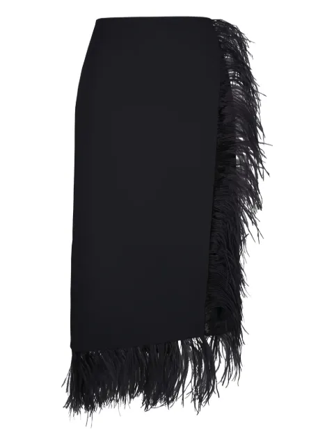 Akris feather embellished midi skirt