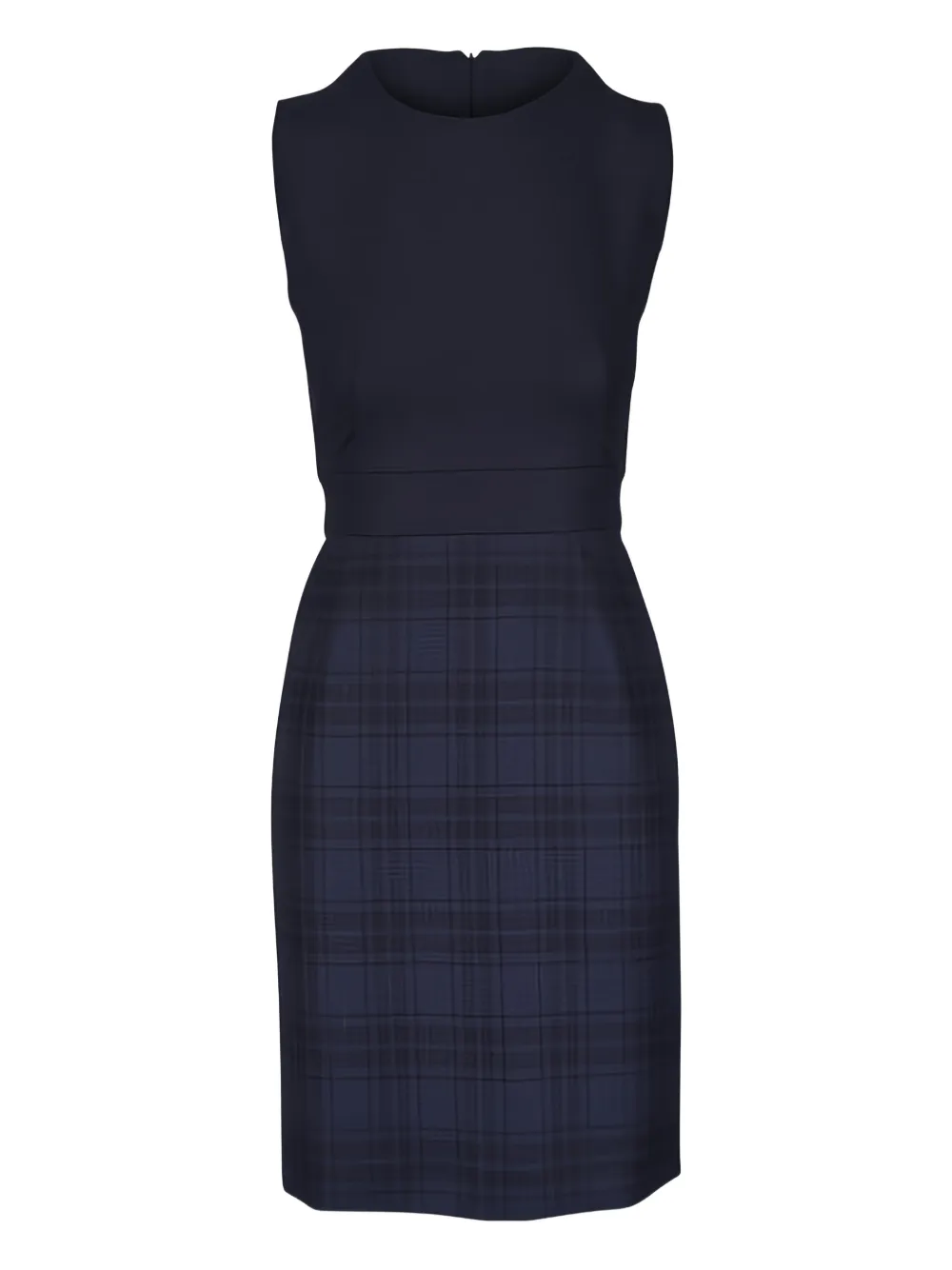 Akris check sleeveless mini dress - Blu