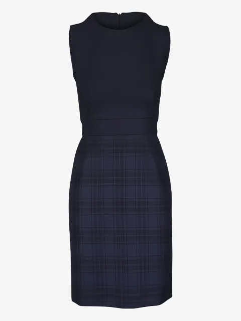 Akris check sleeveless mini dress