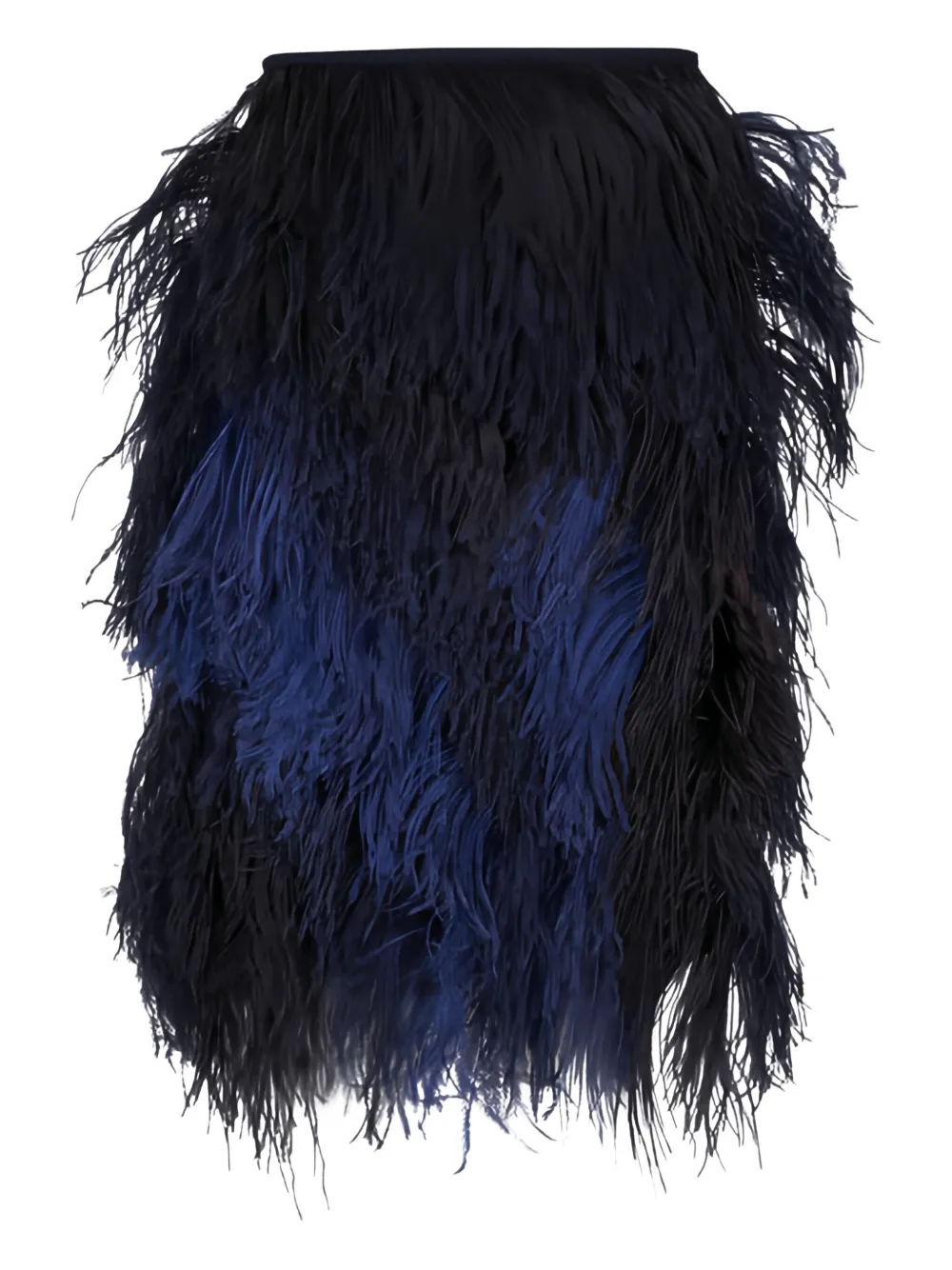 Akris falda midi con aplique de pluma | azul | Image 1