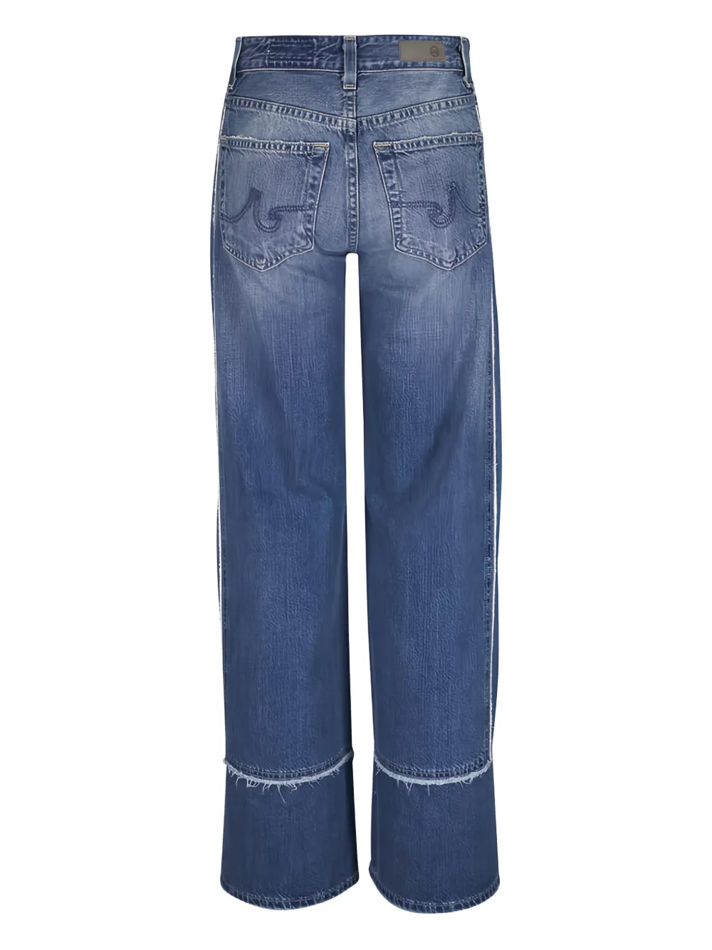  Ag Jeans Jeans Adria Con Frange - Blu 