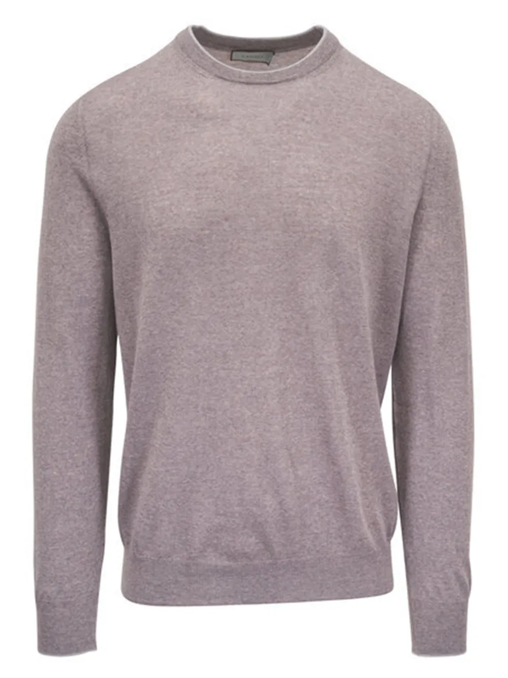 Canali round neck coat - Blu