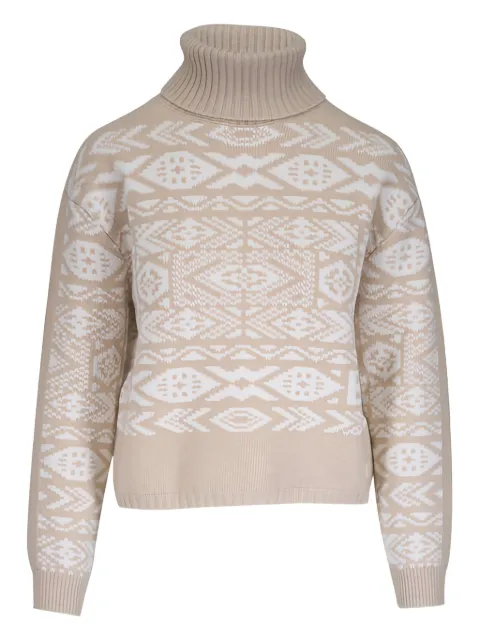 BOGNER Nadin patterned roll-neck sweater