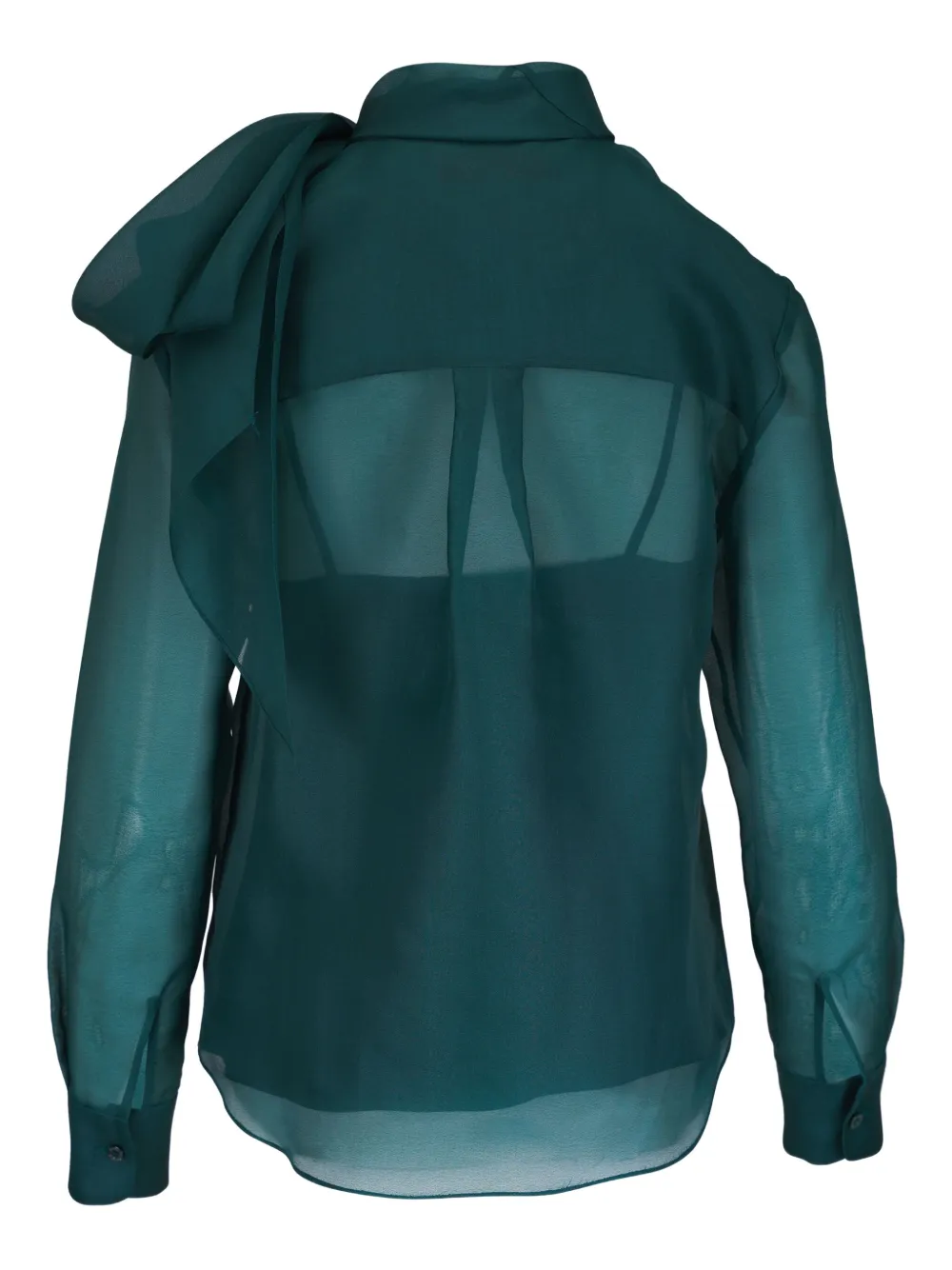 Carolina Herrera Pussy-bow Button-up Shirt In Green