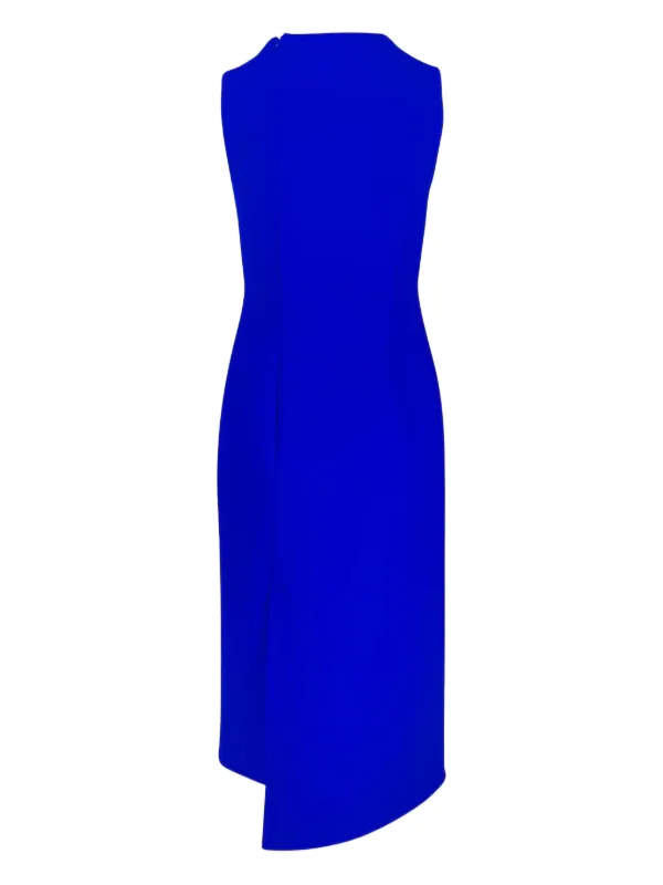 Akris Women's Royal Blue Asymmetric Double-Face Wool Dress | 4 by Mitchell Stores