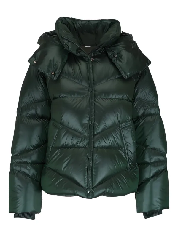 Bogner Xally Hooded Quilted Jacket in Green
