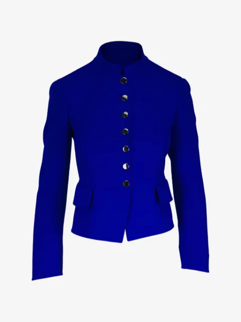 Akris chamarra con cuello mao