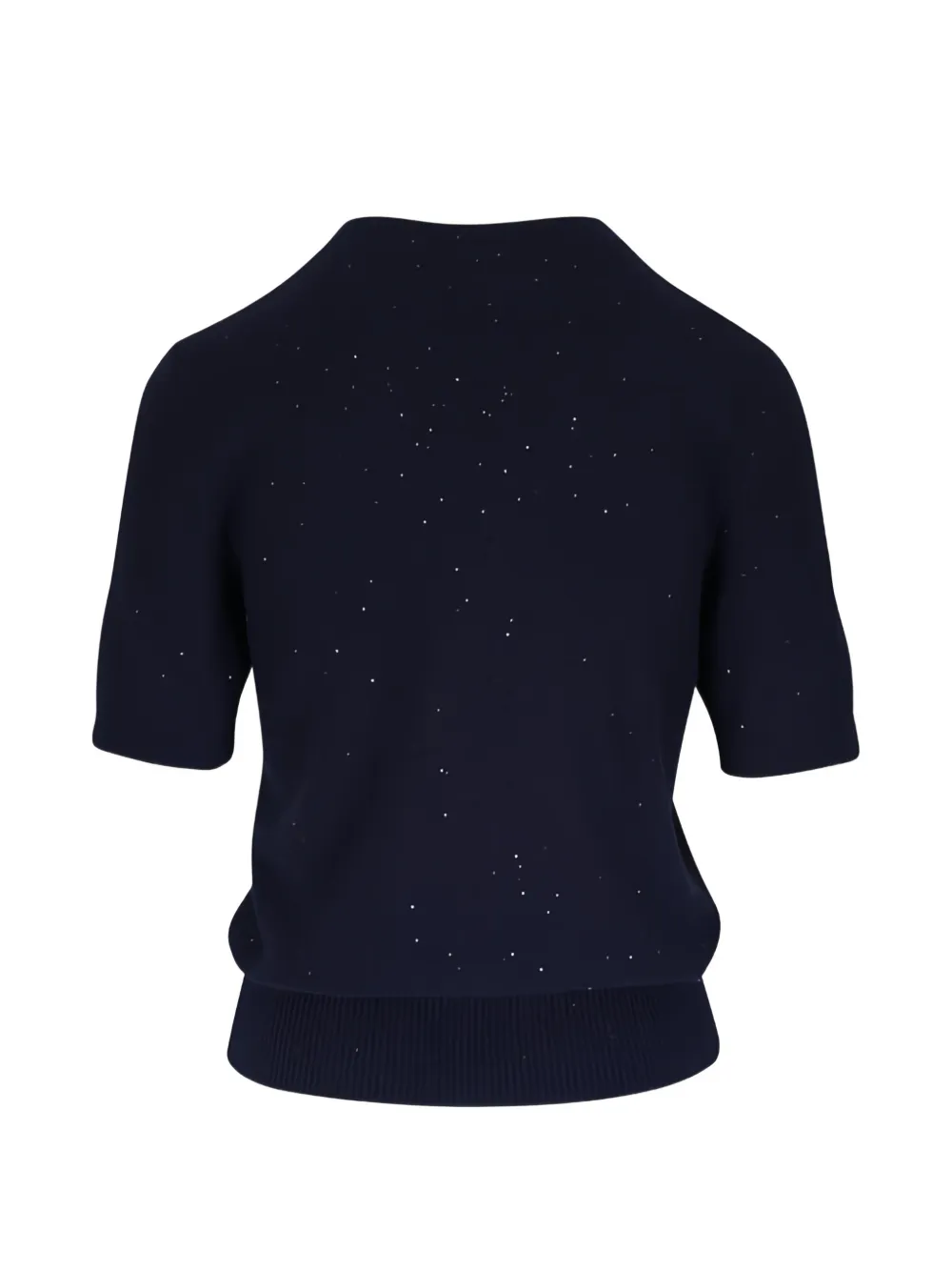  Akris Short-sleeve Knitted Sweater - Blue 