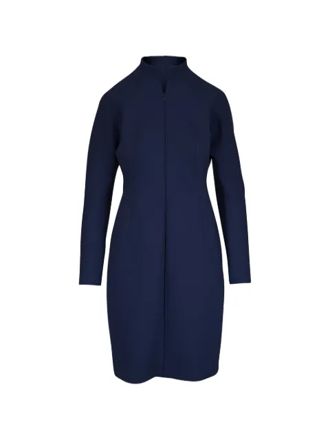 Akris mock-neck long-sleeve mini dress