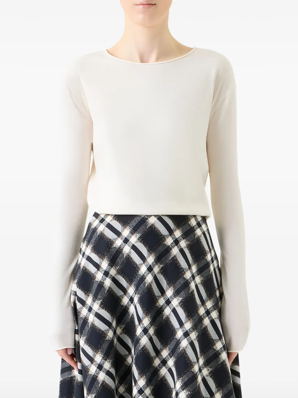 Akris Punto Long-sleeve T-shirt In White