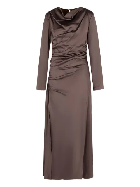 Simkhai vestido drapeado con cuello desbocado