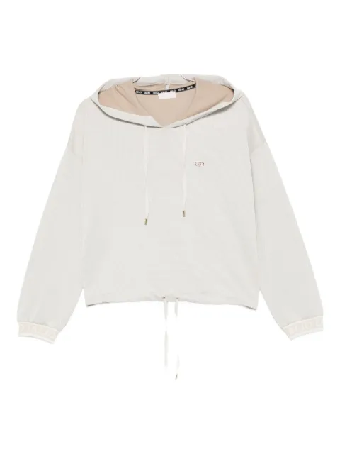 LIU JO logo-plaque drawstring hoodie