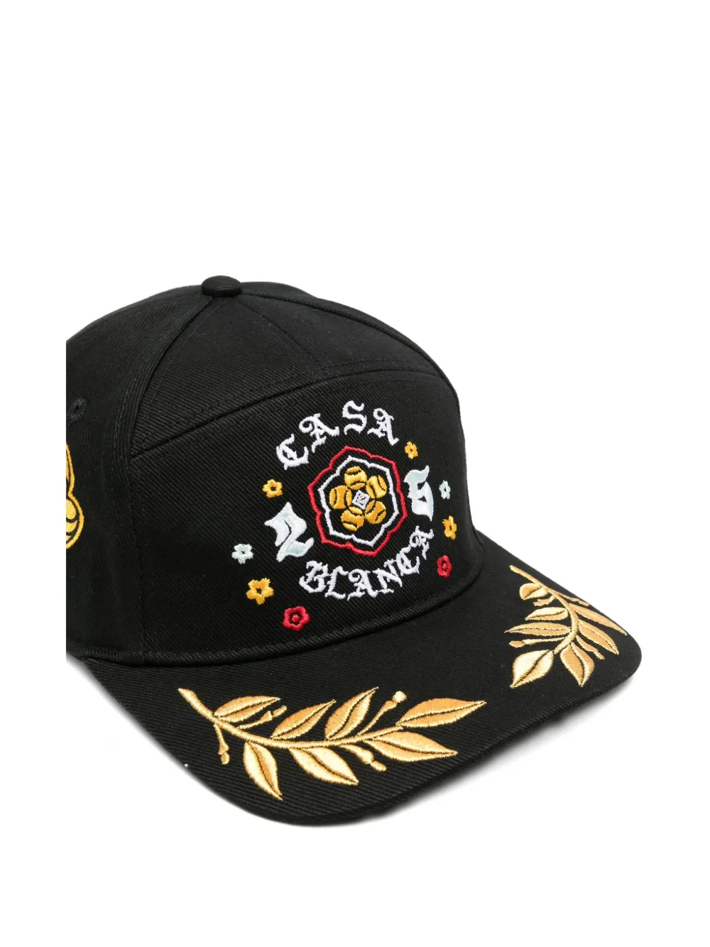 Casablanca Emblem Laurel Embroidered Cap In Multi