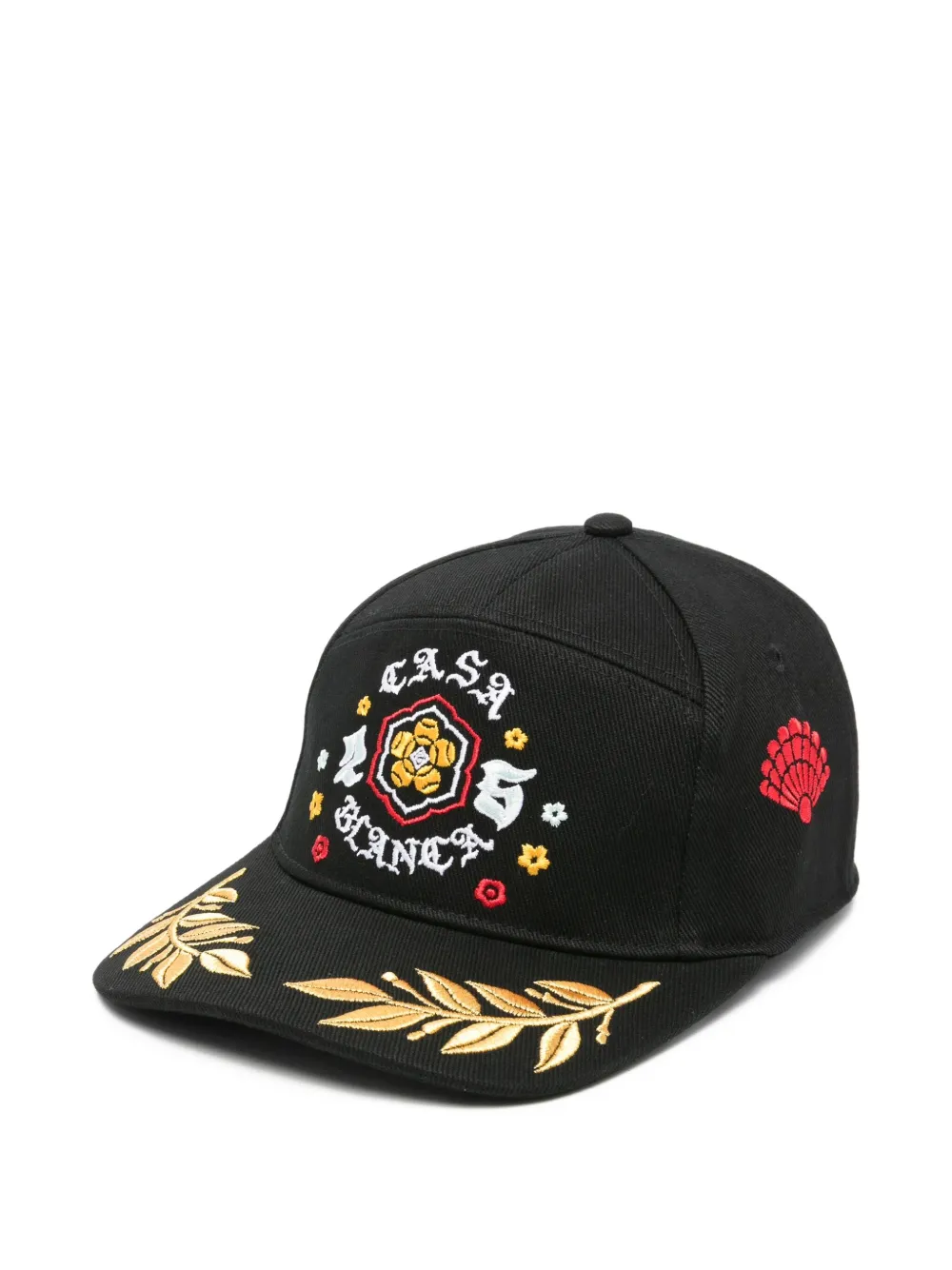 Casablanca Emblem Laurel embroidered cap | Black | Image 1