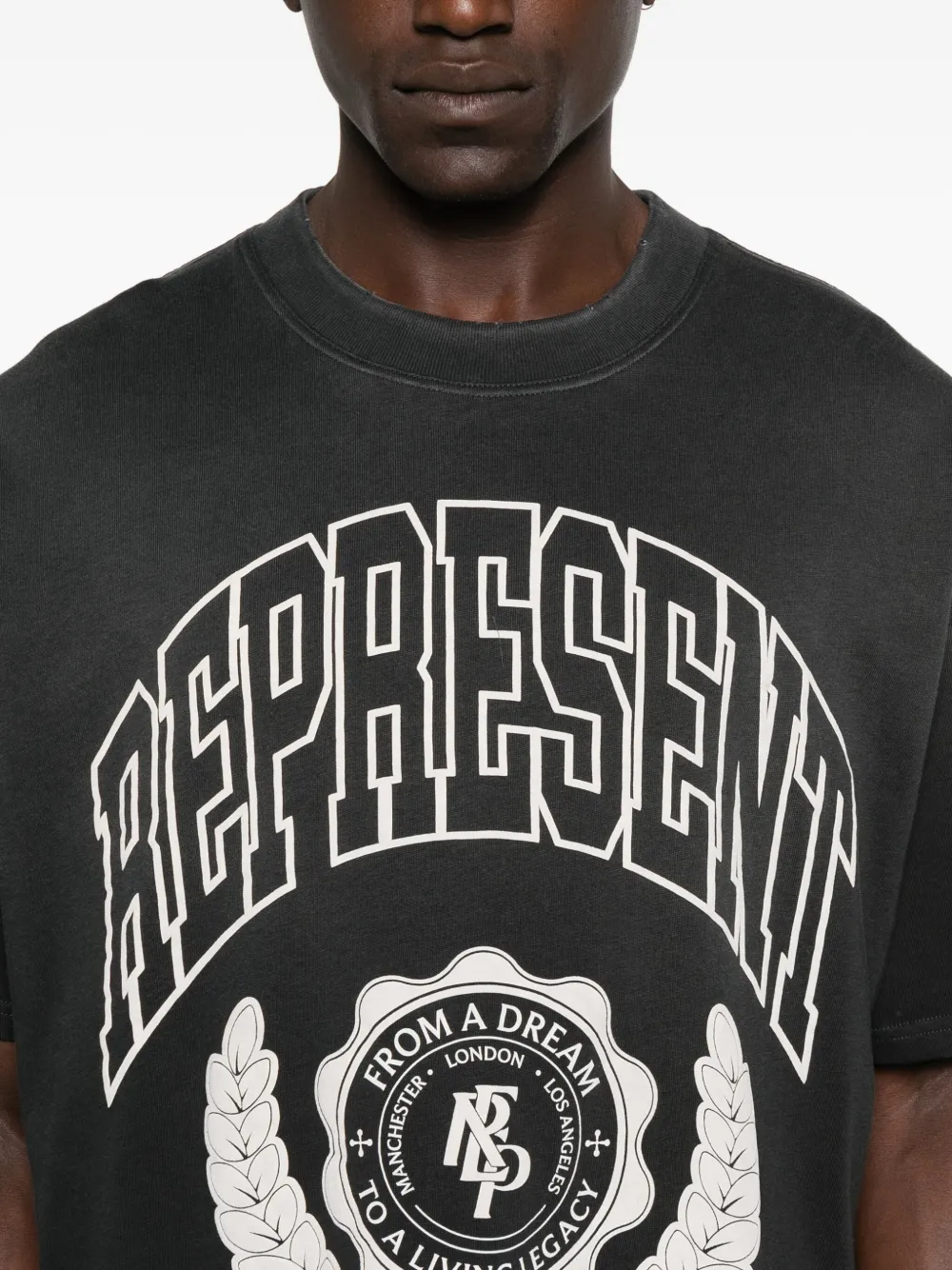 Represent T-shirt met print Zwart