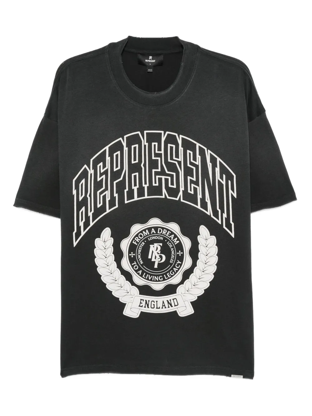 Represent graphic-print crew-neck T-shirt | Black | Image 1
