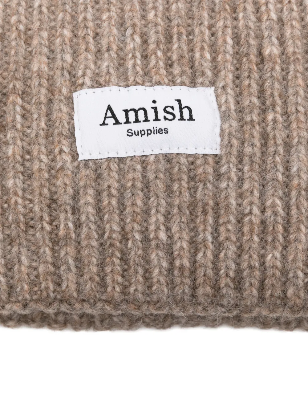 Amish Ribbed Beanie In Neutral