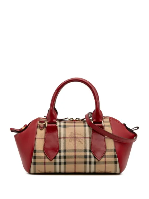 Burberry Pre-Owned 2000-2017 Small Haymarket Check Coated Canvas Blaze satchel