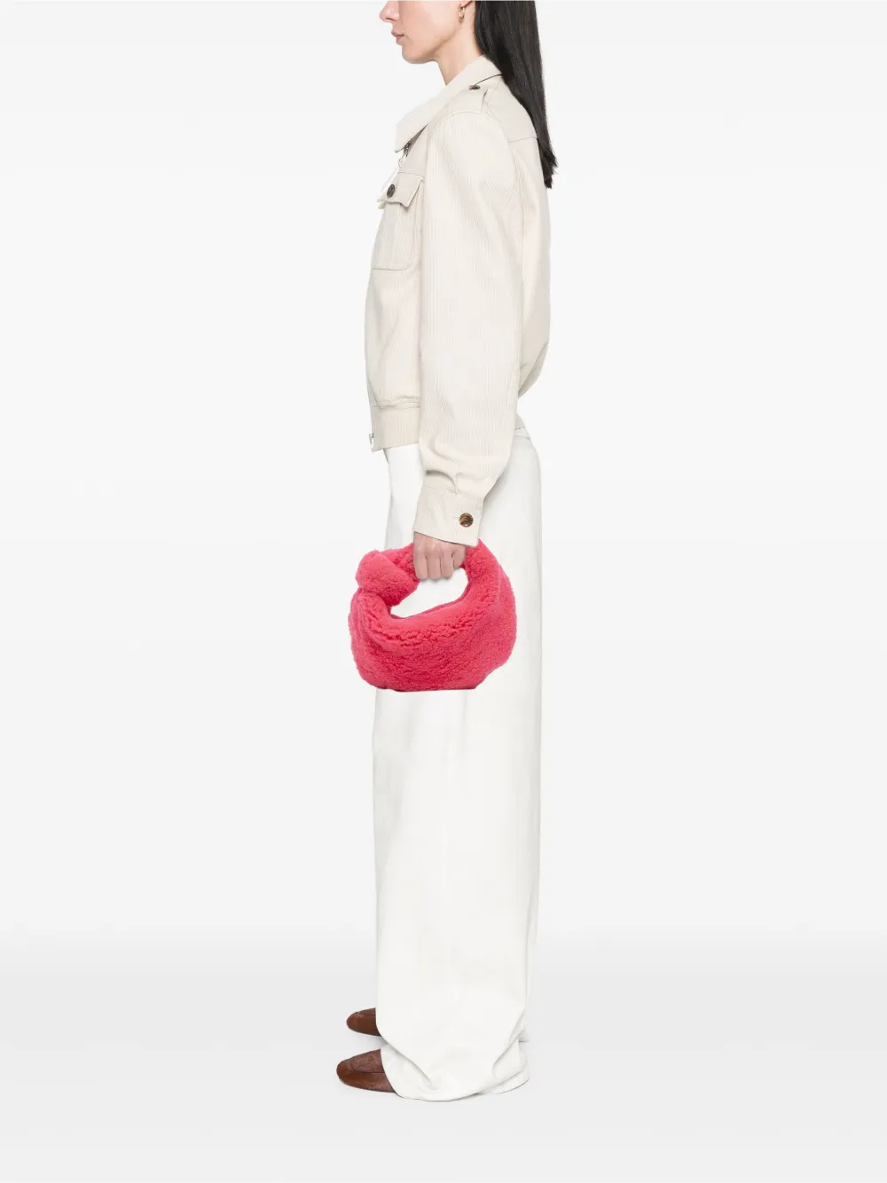 Bottega Veneta Pre-Owned 2012-2025 Mini Shearling Jodie hobo bag | Pre-Owned | Image 2