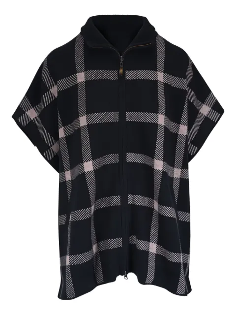 Kinross Cashmere zipped checked jacket