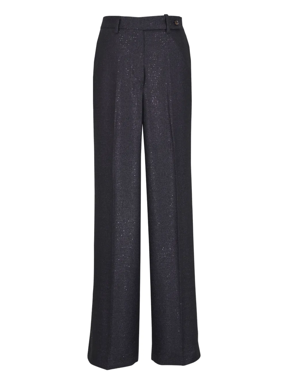 Kiton Glitter-detailing Trousers In Black