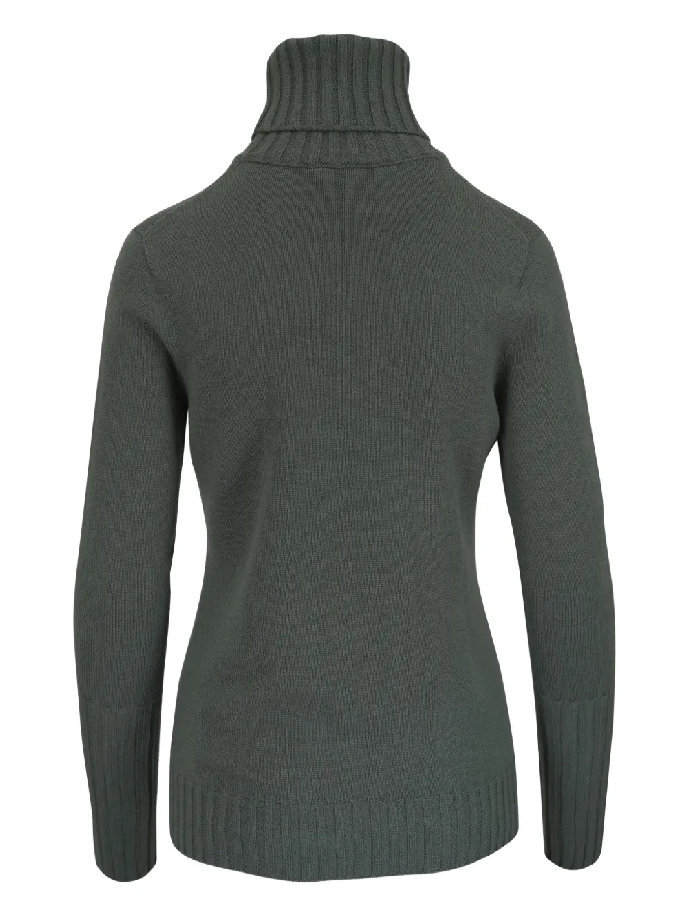 Kiton Ribbed Turtleneck Top In Green