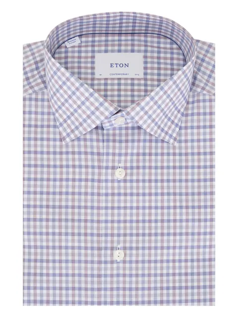 Eton checked-pattern shirt