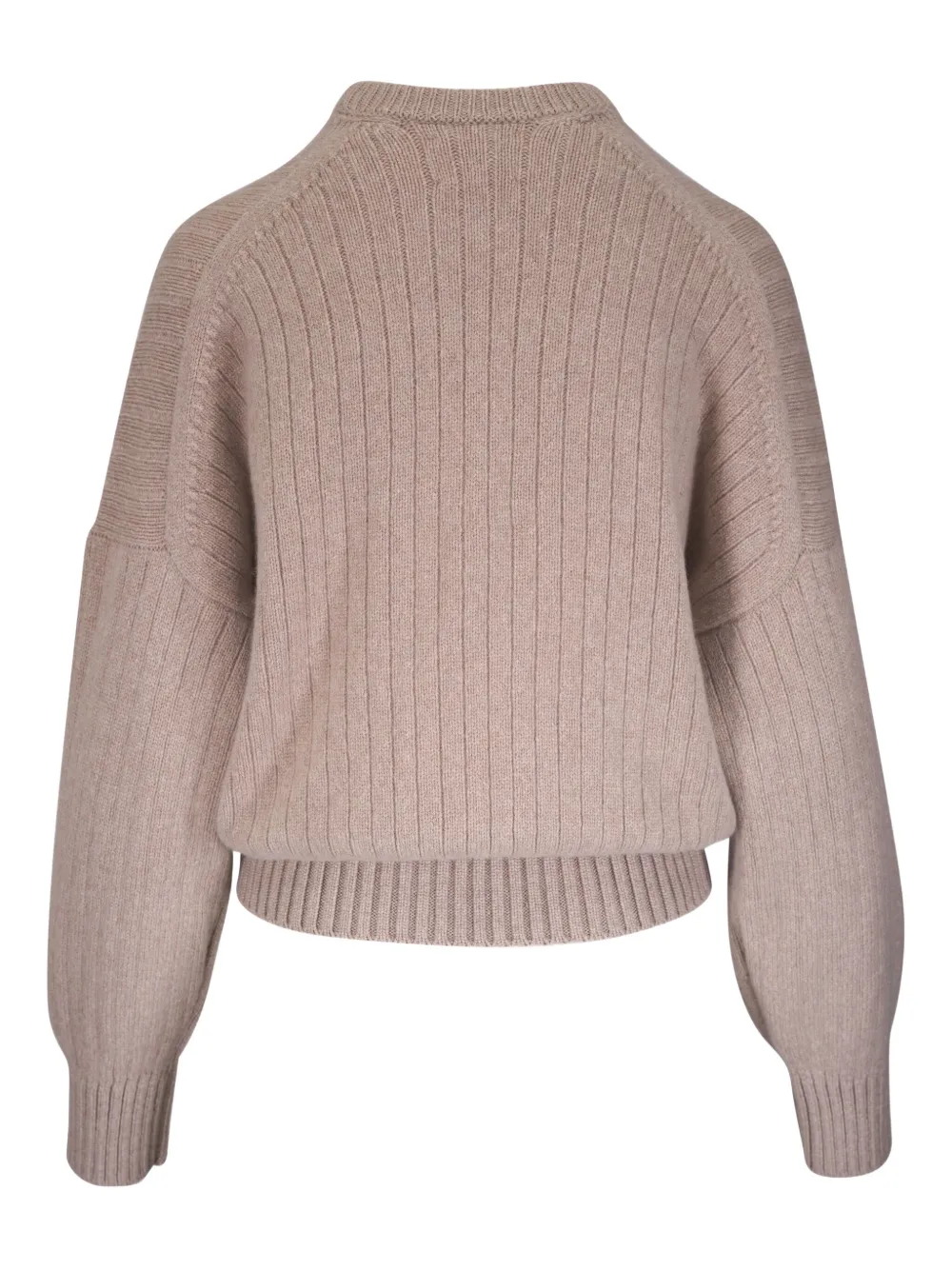 Khaite Lennox Ribbed Sweater In Brown