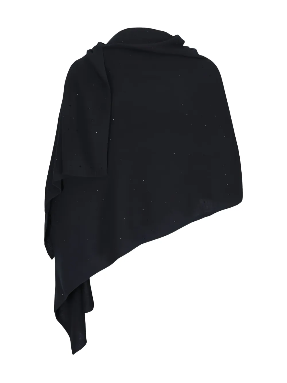 Kinross Cashmere Verfraaide sjaal - Zwart