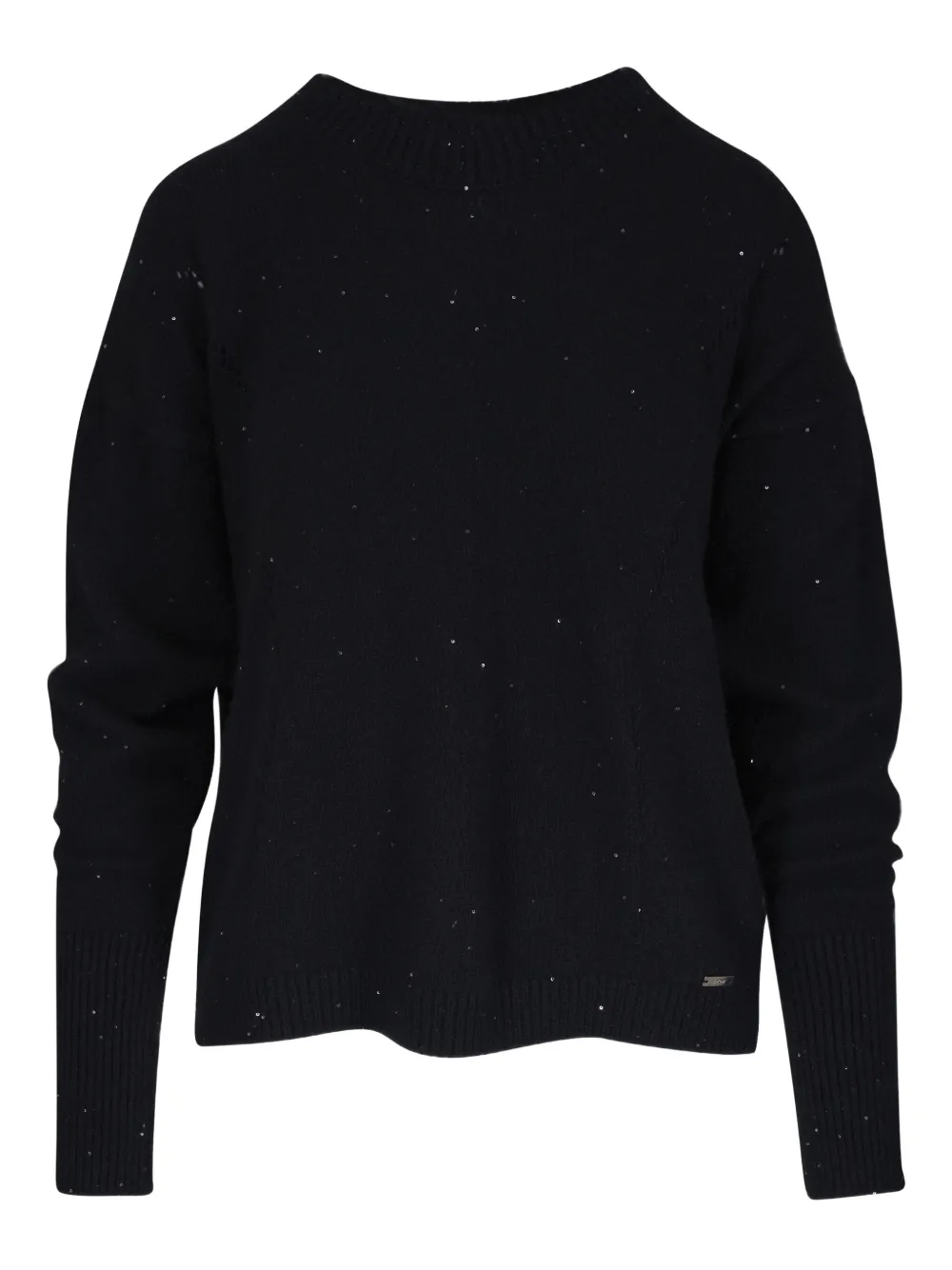 Kiton Sparkle-detail Knit Top In Black