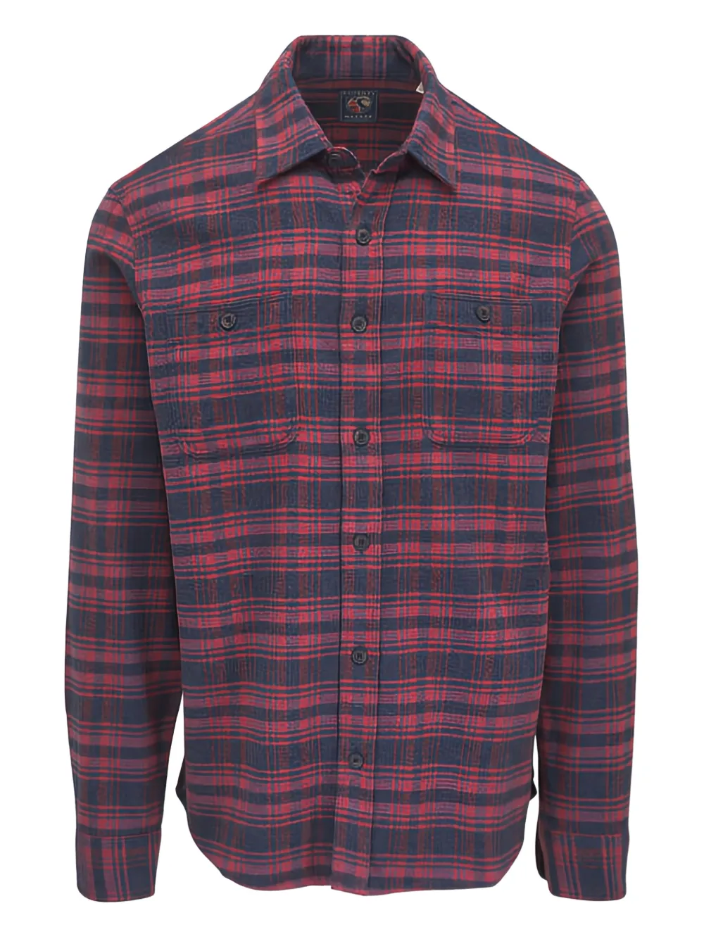 FAHERTY chest-pockets checked shirt - Rot