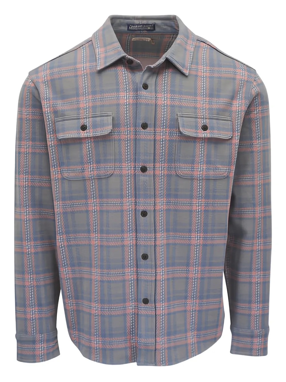 FAHERTY patch-pocket check-pattern shirt | gris | Image 1