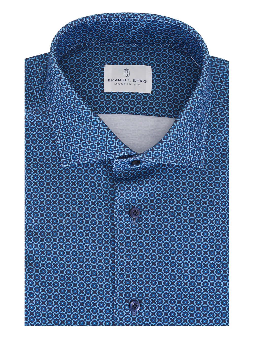 EMANUEL BERG patterned shirt - Blau