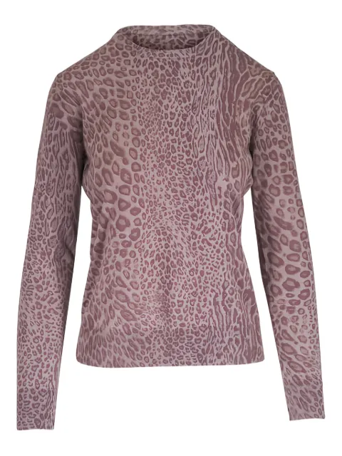 Kinross Cashmere animal-print top