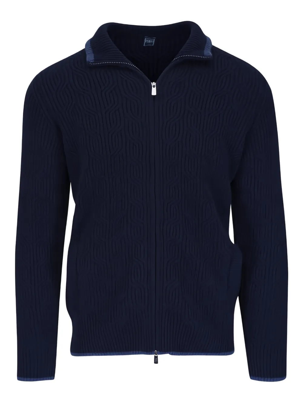 Fedeli Cardigan con zip - Blu