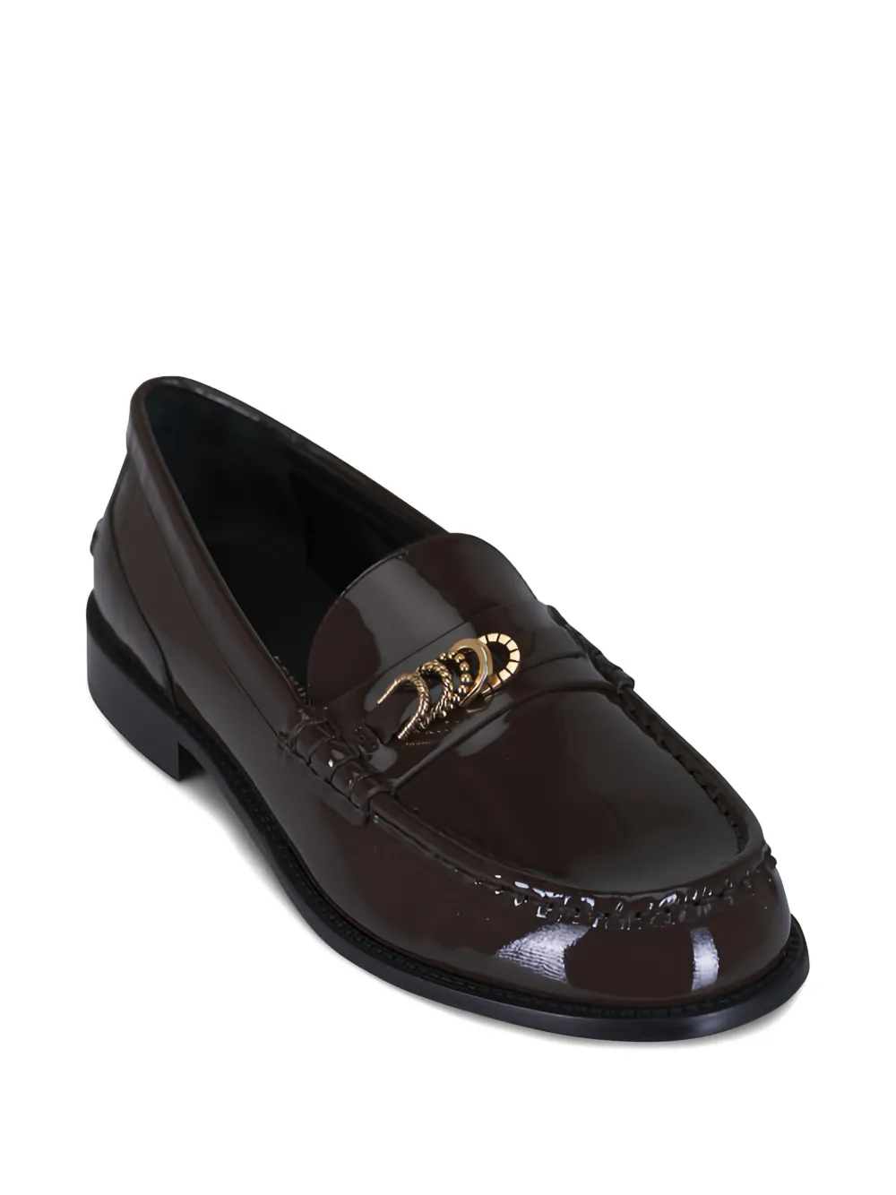 Dorothee Schumacher chain-detail leather loafers - Bruin