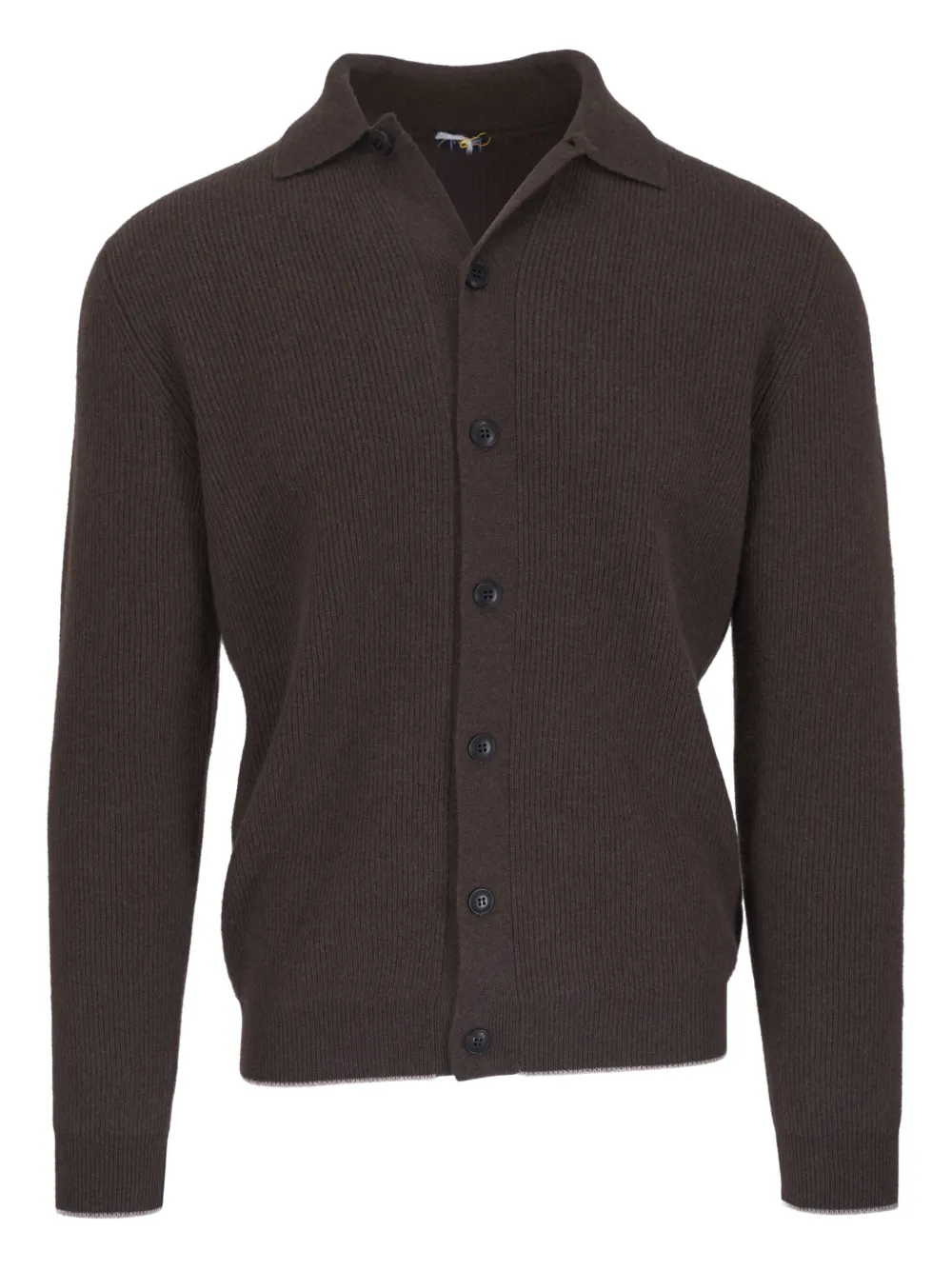 Fedeli buttoned collared cardigan | Brown | Image 1