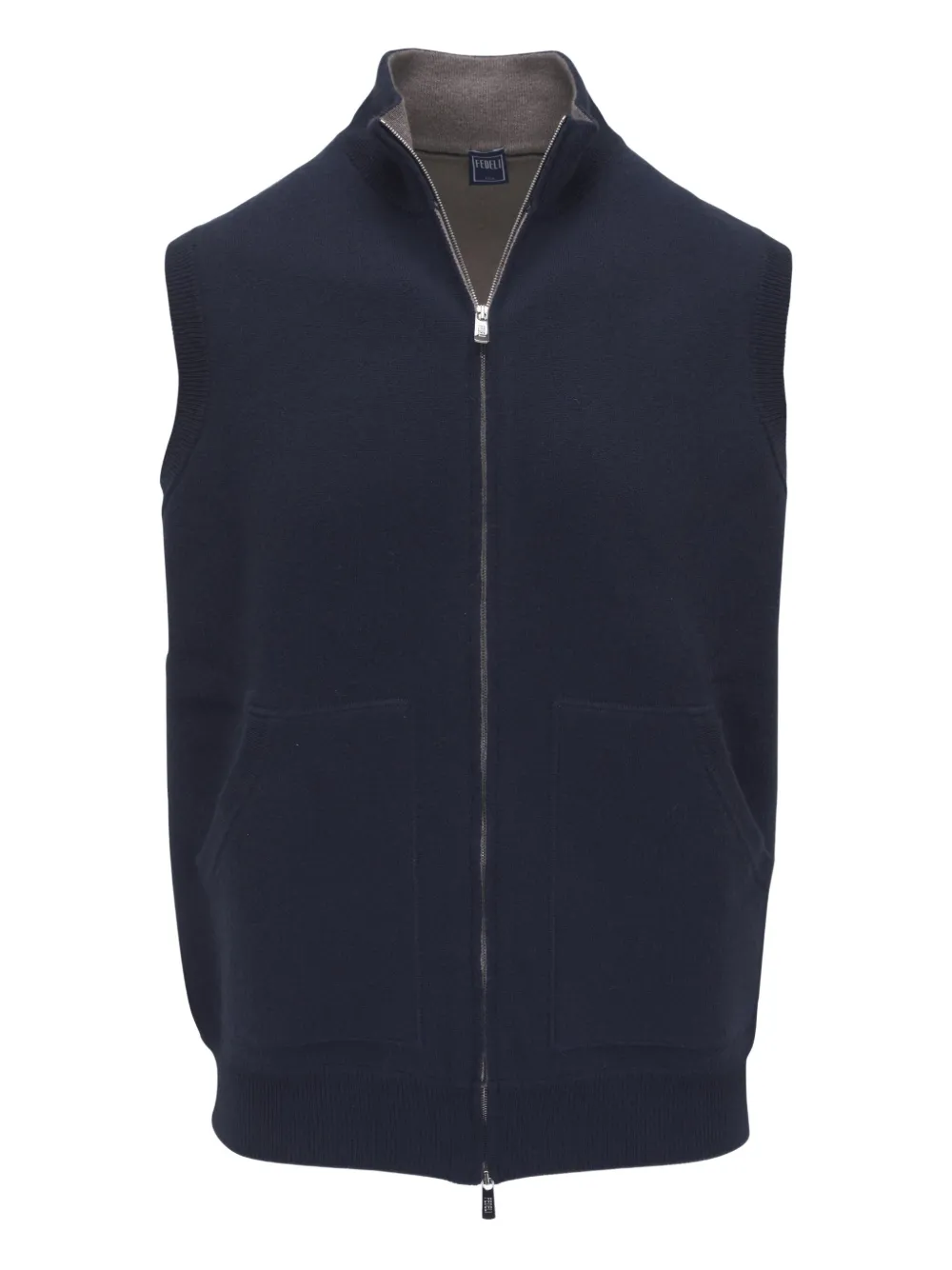 Fedeli zip sleeveless jacket | Blue | Image 1