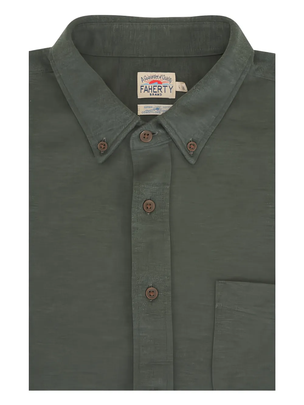 FAHERTY Coastline button-down shirt | Green | Image 1