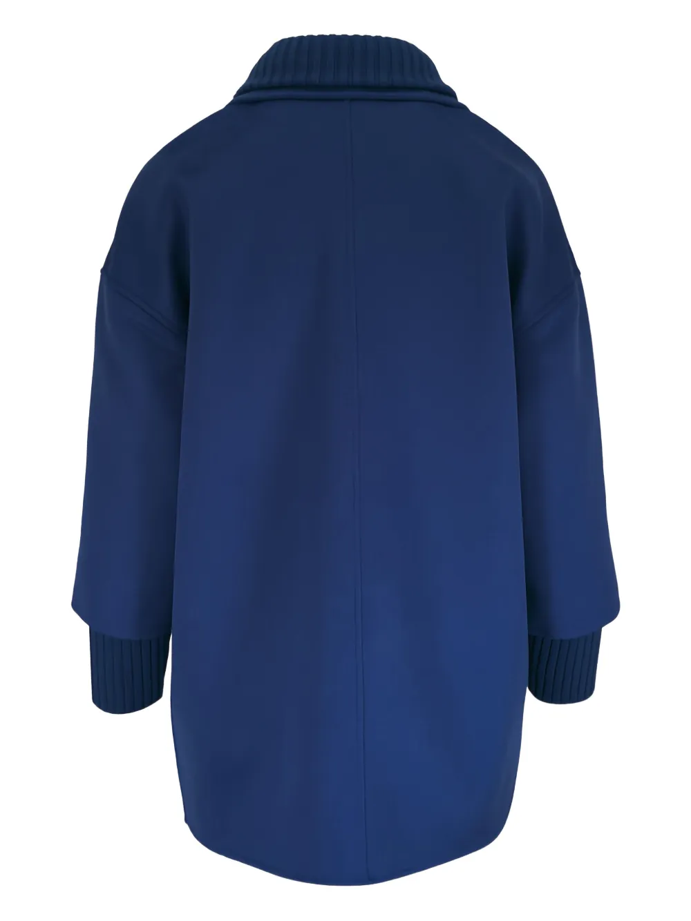 Kinross Cashmere Sapphire geribbelde jas met rits - Blauw