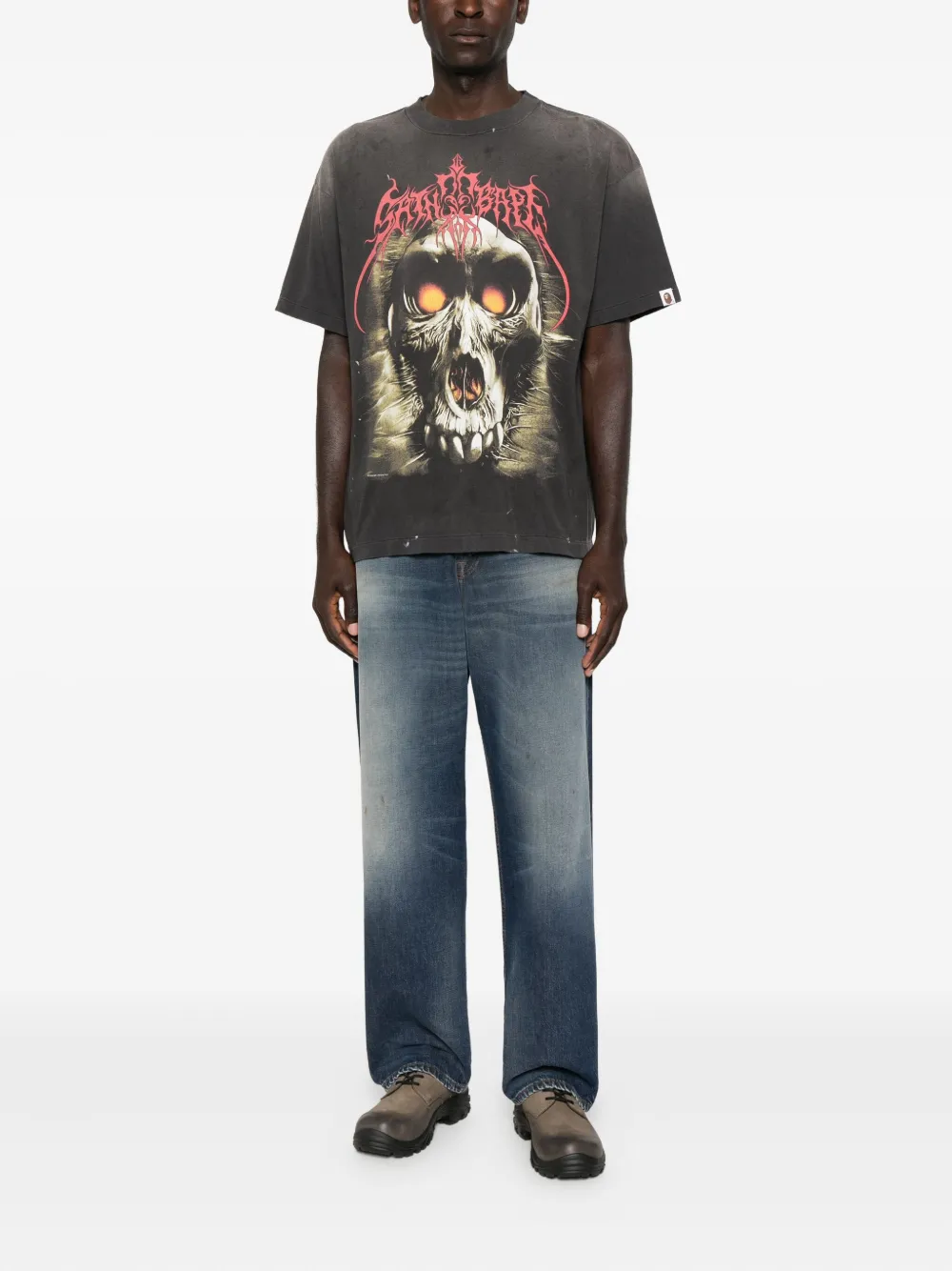 SAINT MXXXXXX T-shirt met grafische print - Zwart
