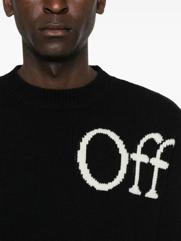 Off-White logo-detail Sweater | Black | FARFETCH