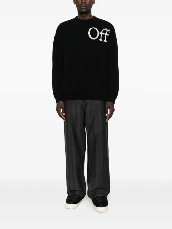 Off-White logo-detail Sweater | Black | FARFETCH