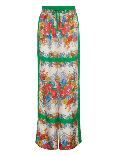 Cara Cara floral cotton-silk blend palazzo pants