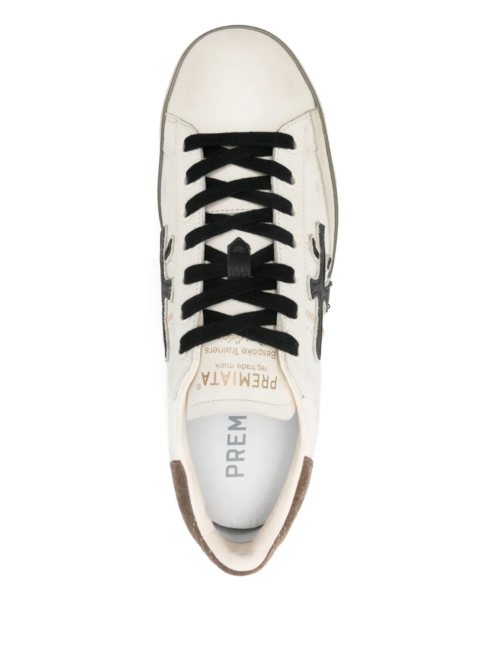 Premiata Leren sneakers met logoprint Beige